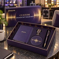 Boîte cadeau rigide personnalisée avec logo pour emballage d'enceintes, base et couvercle, boîte d'expédition imprimée CMYK avec surface laminée brillante