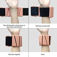 XLAN Bandes de poignet lestées en silicone, poids réglables à fermeture auto-agrippante pour poignets et chevilles, pour yoga, danse, fitness, 1/2/4 lb la paire