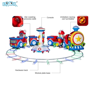 Train électrique <span class=keywords><strong>à</strong></span> monnayeur sur <span class=keywords><strong>rail</strong></span>, machine de manège pour enfants, manèges d'arcade pour enfants dans <span class=keywords><strong>les</strong></span> parcs d'attractions - Product Image 2
