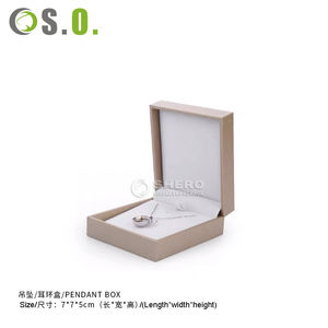 Custom Logo Green Paper PU Leather Packaging <b>Box</b> Modern Square Style for Velvet Jewellery Necklace Gift Pendant <b>Ring</b> Bracelet - Product Image 3