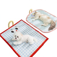 Tapis rafraîchissant imperméable toutes saisons pour chiens et chats, en tissu respirant, à carreaux et rayures, pour l'été