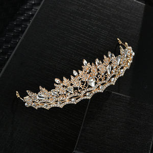 Corona de novia americana Europea tocado de boda con cristal para aniversario princesa cumpleaños coronas diademas accesorios para el cabello - Product Image 3