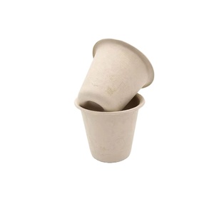 Vasos Desechables Biodegradables de Pulpa de Bambú de Alta Calidad para Almuerzo en la Oficina y Uso Doméstico - Product Image 1