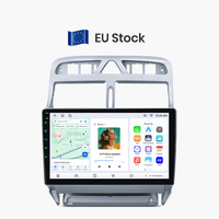 Radio de Coche Junsun con Pantalla Inalámbrica CarPlay y Android Auto, Navegación GPS para Peugeot 307 SW 2002-2013, Estéreo Multimedia 2 DIN