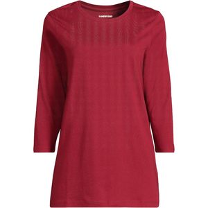 FOXA Tunique décontractée à col rond en coton Supima à manches 3/4 pour femme - Product Image 3