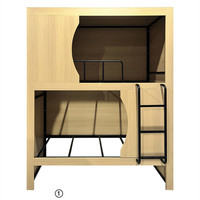 Système de lit modulaire empilable compact pour hôtel-capsule |   Lits superposés en acier optimisant l'espace avec rangements et casiers personnels