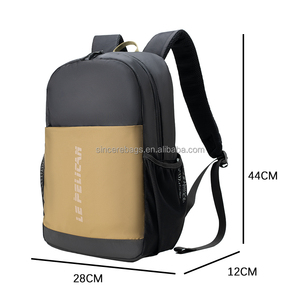 Sac à dos de voyage unisexe personnalisé, grand format, en nylon, 20-35L, imperméable, avec fermeture éclair, tendance, polyvalent, avec ceinture à coussin d'air pour étudiants - Product Image 2