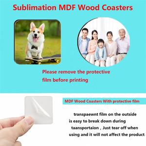 Sublimation <b>Placemat</b> Blank Custom Printing Logo MDF Square Eco-Friendly American Style <b>Wood</b> for Drinks - Product Image 3