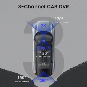 กล้องติดรถยนต์ 2K 3 ช่องทาง เลนส์คู่ WiFi พร้อม GPS และระบบมองเห็นในเวลากลางคืน - เครื่องบันทึกภาพอัจฉริยะสำหรับรถยนต์ กล่องดำ รับประกัน 1 ปี - Product Image 5