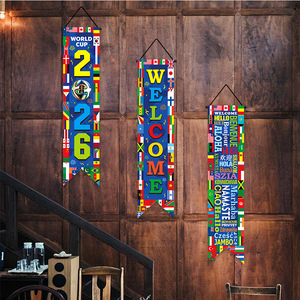 Drapeau suspendu transfrontalier 2026 États-Unis-Canada-Mexique pour les fans, décoration murale, bannière <span class=keywords><strong>triptyque</strong></span>, ambiance de bar - Product Image 1