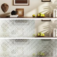 ORON 3D Buntglas-Fensterfolie Sichtschutz Statisch Haftend Regenbogeneffekt Glasabdeckung Abzieh- und Aufkleb-Fenstertönung für Zuhause und Büro
