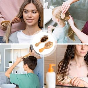Mini Peine de Bambú Personalizado, Cepillo de Madera para Masaje y Peinado del Cuero Cabelludo, Herramienta de Cuidado del Cabello de Bolsillo con Logotipo, Herramienta Natural para Peinar el Cabello - Product Image 6