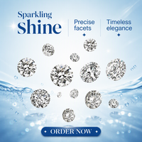 Crafans 50 pièces de zircone cubique synthétique de laboratoire, taille brillant, transparente, à facettes, pour embellissement, en vrac, 5 tailles, pour DIY ongles