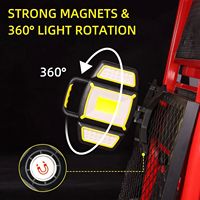 Wiederaufladbare ABS LED-Arbeitsleuchte mit 5 Beleuchtungsmodi Magnetfuß IP55-Zertifiziert 120° Abstrahlwinkel-Outdoor-Notfall-Flutlicht