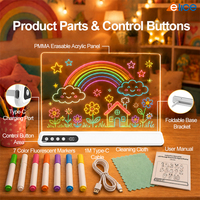 Tableau de Dessin LED pour Enfants avec Lumière RGB Rechargeable, Synchronisation Musicale et Minuteur Automatique – Vente Flash Direct Usine, Tendance et Bestseller