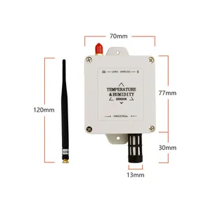 Sensor de temperatura e umidade Lora de transmissão de dados sem fio de longa distância Aquisição de temperatura e umidade embutida