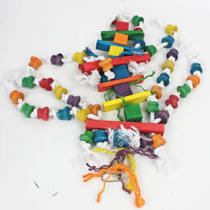 Bloques de madera naturales populares para masticar pájaros, juguete de loro forrajero para loro cacatúas grises africanas - Product Image 3