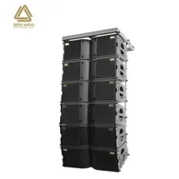 Amplificateur numérique avec quatre enceintes compactes noires à double haut-parleur de 8 pouces, fabriquées en Chine, garantie supplémentaire