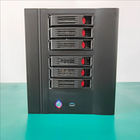 Pour Synology 6 baies noir boîtier de serveur de stockage de fichiers remplaçable à chaud 17x17 Mini ITX ordinateur accessoires informatiques industriels