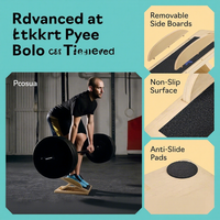 Planche d'exercice réglable en bois massif pour étirements et tractions, équipement de fitness pour la rééducation des jambes et des mollets, pédale d'équilibre