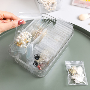 Jewelry Bag Transparent Portable Storage For Earrings Necklaces <b>Bracelets</b> Rings Soft Plastic Organizers 1-3L Capacity - Product Image 1