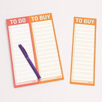 Diseño personalizado Impresión bajo demanda Lista de Verificación Portátil Lista de compras Bloc de notas adhesivo promocional para uso escolar