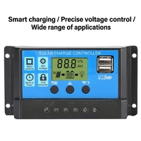 Controlador Solar MPPT PWM 12V/24V 10A-30A, Regulador Inteligente Automático con Pantalla LCD, Certificado ROHS, para Protección de Sistemas de Energía Solar