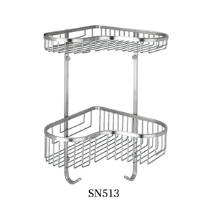 Accesorios de baño de acero inoxidable 304, estante de esquina triangular, cesta de baño, cesta de esquina de dos pisos - Product Image 4