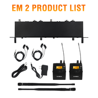 Système de Monitoring Intra-Auriculaire Sans Fil Gooermi EM10 UHF 10 Canaux Avec Émetteur et Récepteur pour Musiciens de Scène