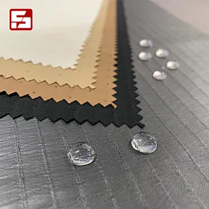 100% polyester jacquard pongee fabric stamping membrane coat fabric for garments