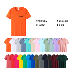 Áo thun nam cổ tròn tay ngắn chất cotton 100% 180 GSM, in logo tùy chỉnh, màu trơn, kiểu <span class=keywords><strong>polo</strong></span>, thời trang thường ngày, áo thun cơ bản cổ điển - Product Image 2