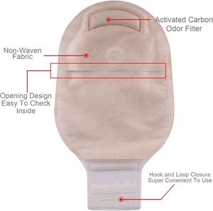 Bolsas de Colostomía BL, Suministros para Ostomía, Bolsas Drenables de Una Pieza y Dos Piezas con Cierre de Película de PE (70mm/350ml), Cuidado de Estomas e Ileostomía - Product Image 2