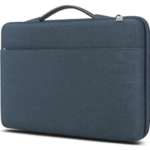 TECOOL Waterproof Polyester <b>Laptop</b> Sleeve <b>Case</b> Retractable Handle Closure-Free Design for 14/15 Inch <b>Laptops</b>-Denim Blue Made - Product Image 3