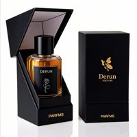 Flacon de parfum en verre transparent de luxe personnalisé pour hommes et femmes 30ml 50ml 100ml avec bouchon doré et boîte-cadeau