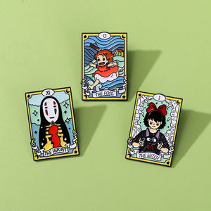 Sming Pins dessin animé <span class=keywords><strong>Miyazaki</strong></span> Anime émail broche <span class=keywords><strong>Film</strong></span> et télévision Animation alliage Badge Tarot Couple broche personnalisée - Product Image 3