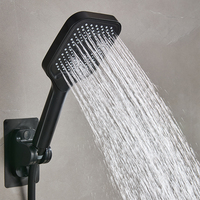 Vente flash - Panneau de douche multifonction noir de luxe avec écran LED intelligent, douche à effet pluie, robinet 5 fonctions