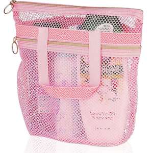Sac de Douche Pliable Léger à Séchage Rapide en Maille avec Poches Zippées, Sac de Bain Portable pour la Gym et le Voyage - Product Image 5