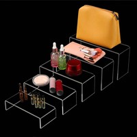 Étagère de rangement et d'exposition en acrylique de 5 mm en forme de U pour cosmétiques, bijoux, chaussures, cloison, échelle à main, lot de 5