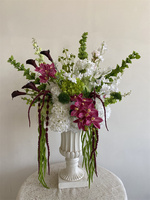 Nouvelle Composition Florale de Mariage 2027 – Centre de Table Artificiel en Soie Blanche et Verte pour Décoration d'Événements de Mariage