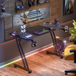 Nuevo <span class=keywords><strong>escritorio</strong></span> moderno ajustable en forma de <span class=keywords><strong>L</strong></span> para juegos, luces LED, ordenador, PC, <span class=keywords><strong>Gamer</strong></span>, mesa de juegos, <span class=keywords><strong>escritorio</strong></span> - Product Image 2