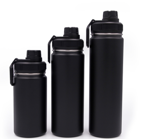 Termo de acero inoxidable de boca ancha Botella de agua de bebida deportiva personalizada al vacío con aislamiento de doble pared - Product Image 3