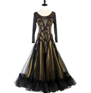 MQ069 <span class=keywords><strong>Ropa</strong></span> de competición de actuación <span class=keywords><strong>Baile</strong></span> estándar nacional <span class=keywords><strong>Baile</strong></span> social Vestido de <span class=keywords><strong>swing</strong></span> grande Vestido de <span class=keywords><strong>baile</strong></span> de vals - Product Image 2