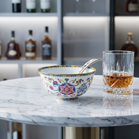 Vaisselle de luxe européenne en porcelaine émaillée multicolore pour 6 à 10 personnes, compatible lave-vaisselle et micro-ondes, sans plomb ni chrome, qualité alimentaire, pour hôtels/cadeaux