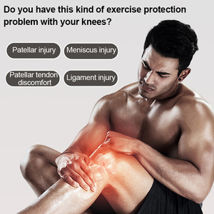 Adjustable Lightweight Breathable Spandex <b>Nylon</b> Hook Loop Closure Patellar Tendon Support Knee Brace for Sports Protection Pain - Product Image 6