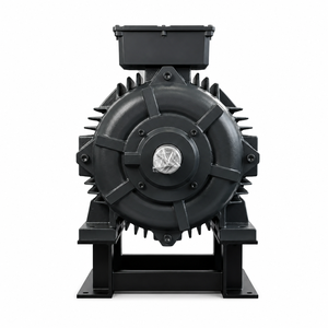 Moteur électrique industriel robuste en fonte avec base de montage pour applications industrielles et alimentation électrique - Product Image 1