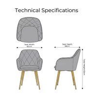 Chaise de salle à manger moderne nordique en velours avec dossier et pieds en métal pour restaurants, cafés et salons
