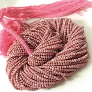 Venta al por mayor 2mm Natural Rodonita Micro facetado Rondelle piedras preciosas hebras DIY accesorios de joyería cuentas para la fabricación de joyas - Product Image 1