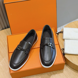 Scarpe Loafer Originali in Vera Pelle Italiana con Fibbia in Metallo, Suola Morbida in Gomma, Calzature di Lusso Business Casual Slip-on per Gentiluomini - Product Image 2