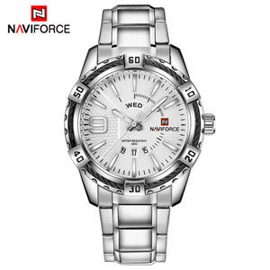 Montre à quartz tendance pour homme NAVIFORCE 9117 de marque supérieure, avec éclairage nocturne, bracelet en acier inoxydable, étanche, montre de sport décontractée 2026 - Product Image 3