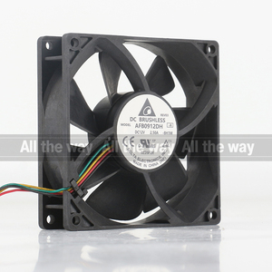 Delta 5V 24V 48V DC 12V 2.50A AC EC 9025 90X90X25MM 9CM Cojinete de bolas doble 4 cables PWM Flujo axial <span class=keywords><strong>violento</strong></span> AFB0912DH Ventilador de refrigeración - Product Image 2